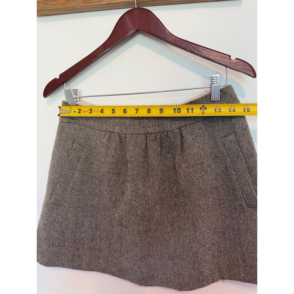 J.Crew women's wool mini skirt,pockets size 6,work formal casual y2k,chic,prepp - Picture 10 of 10